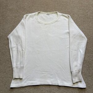 Vtg Towncraft Thermal Shirt Mens XL White Waffle Knit Penneys 40s 50s Grunge
